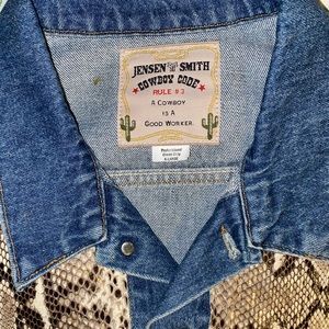 VINTAGE snakeskin denim jacket
